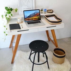 Home Office Set - Jute & Charcoal