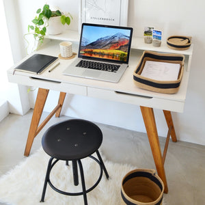 Home Office Set - Jute & Charcoal