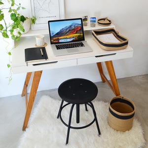 Home Office Set - Jute & Charcoal