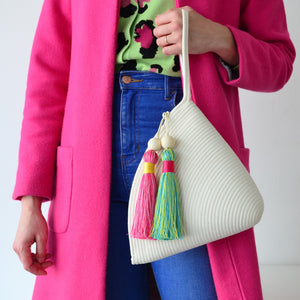 Multicoloured Tassel XL - Pinks