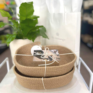 Voucher & Jute Oval Basket