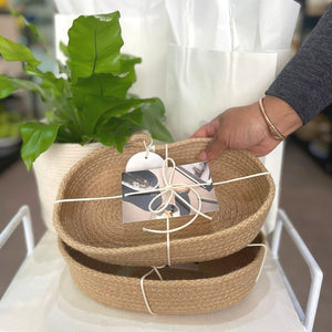 Voucher & Jute Oval Basket