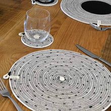 Placemats & Coasters - Stitched Polka Dot (set of 4 each)