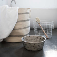 Floor Basket - Stitched Striped (assorted colours)